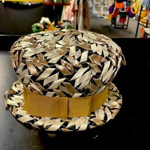 Vintage mod straw hat